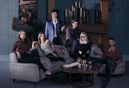 THE MAGICIANS -- Season:1 -- Pictured: (l-r) Stella Maeve as Julia, Summer Bishil as Margo, Hale Appleman as Eliot, Jason Ralph as Quentin, Olivia Taylor Dudley as Alice, Arjun Gupta as Penny -- (Photo by: Lorenzo Agius/Syfy)